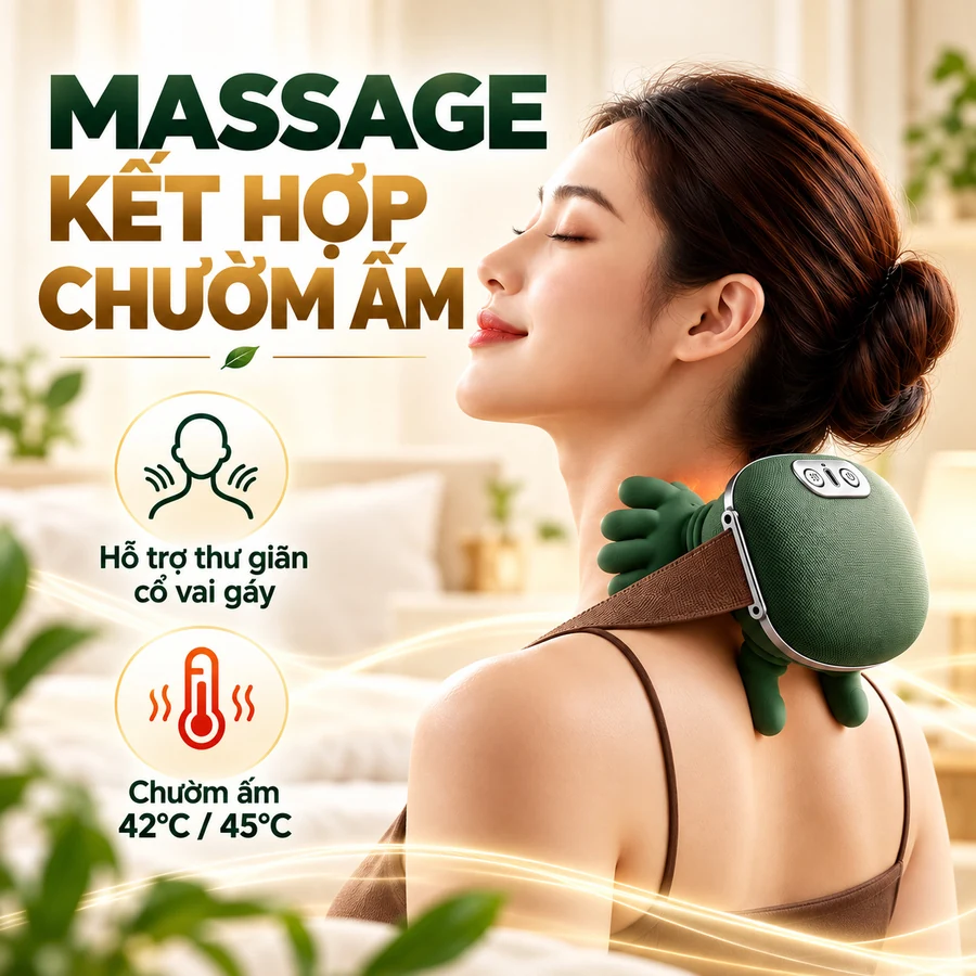 Chườm ấm hai mức 42 độ và 45 độ
